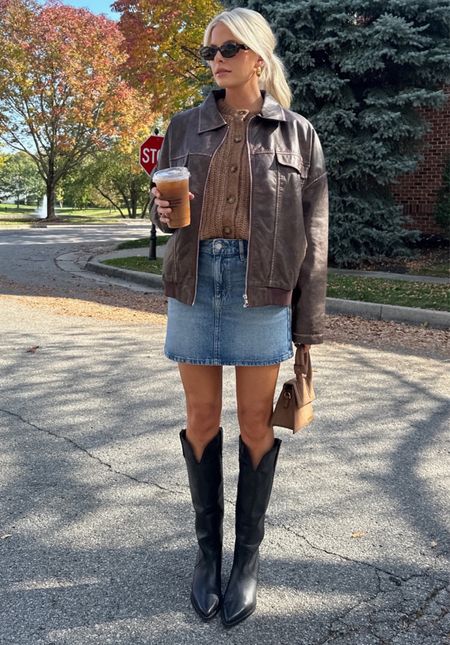Fall Oufit Inspo!

Small in sweater and a s/m in jacket! I also have the urban outfitters jacket linked and it's great! Linked similar jackets, skirts, and boots!
#kathleenpost #sezane #falloutfit

#LTKstyletip #LTKSeasonal #LTKHoliday