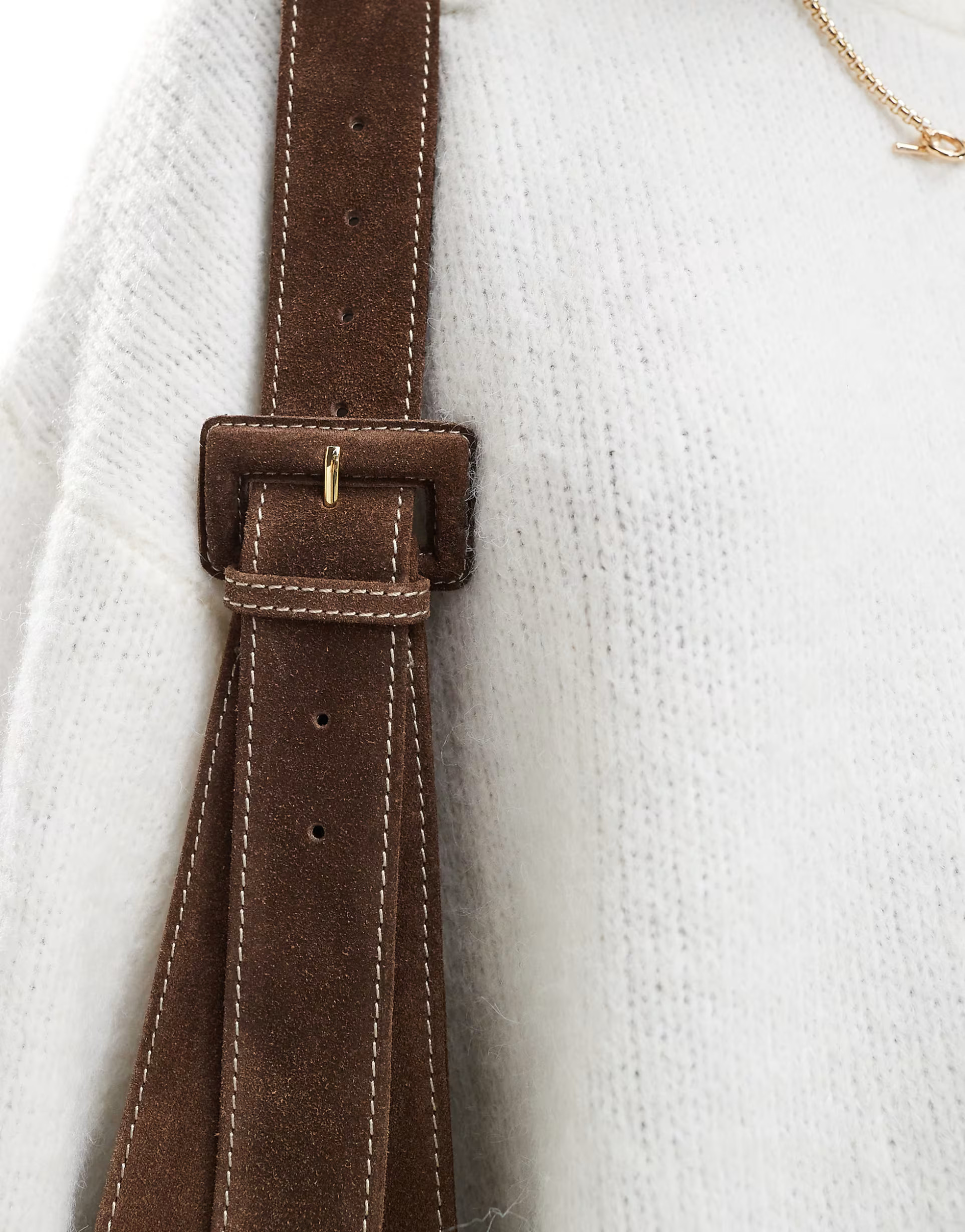 ASOS DESIGN suede sling crossbody bag in chocolate | ASOS | ASOS (Global)