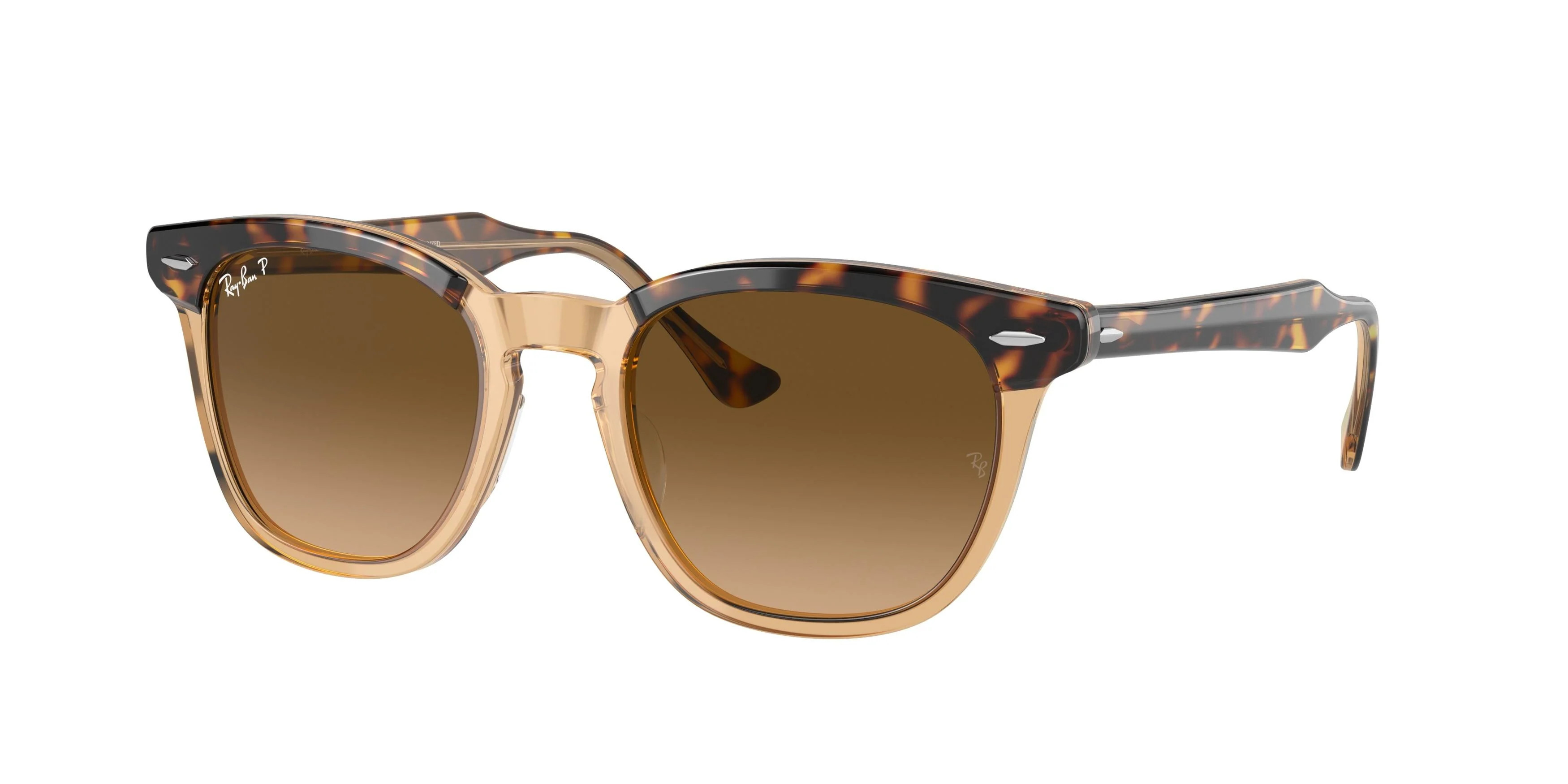 Ray-Ban Hawkeye 2298F Sunglasses 1292M2 - Havana - Brown Gradient Polar Unisex Square | Designer Optics