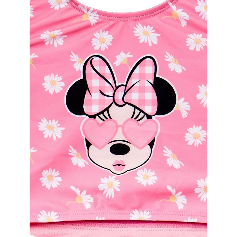 Minnie Mouse Girls One Piece Swimsuit with Cut Outs, Sizes 4-8 | Walmart (US)