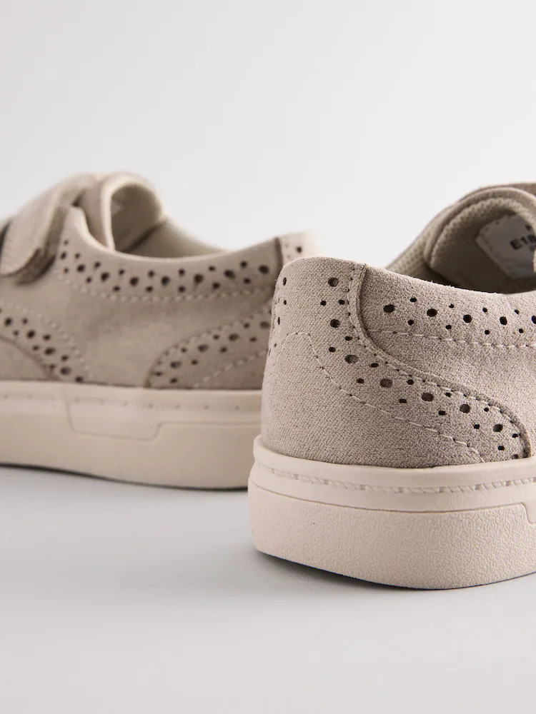 Neutral Standard Fit (F) Touch Fastening Brogue Shoes | Next US