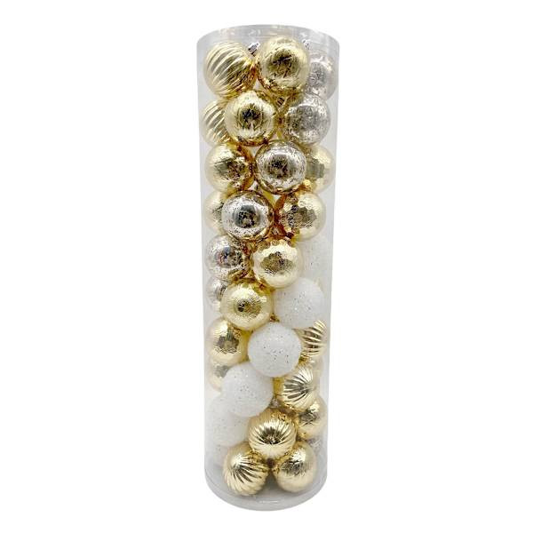 50-Count Gold Ornament Mix, 2.36" | At Home