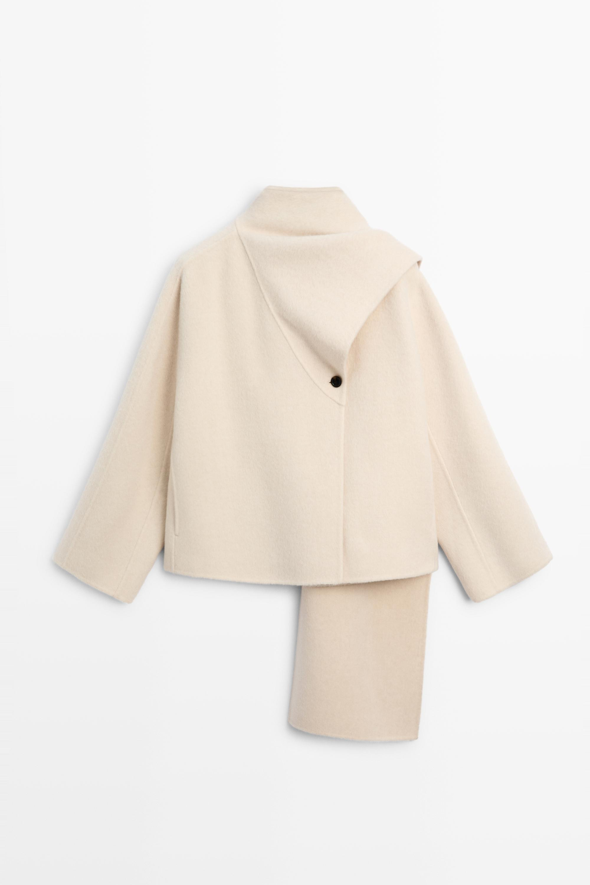 Short coat with scarf detail | Massimo Dutti US
