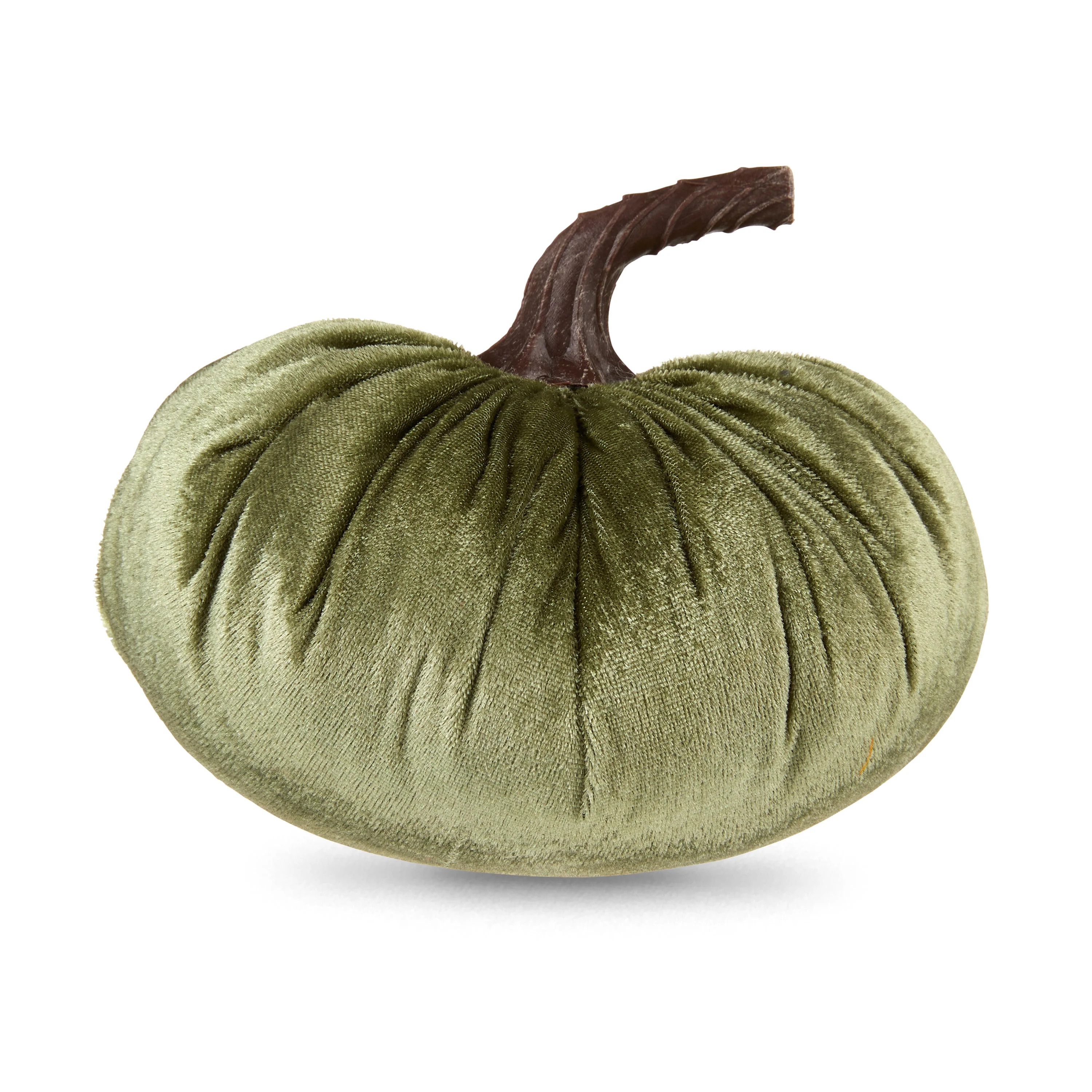 Harvest 6 in Velvet Green Fabric Pumpkin Decoration, Way to Celebrate | Walmart (US)