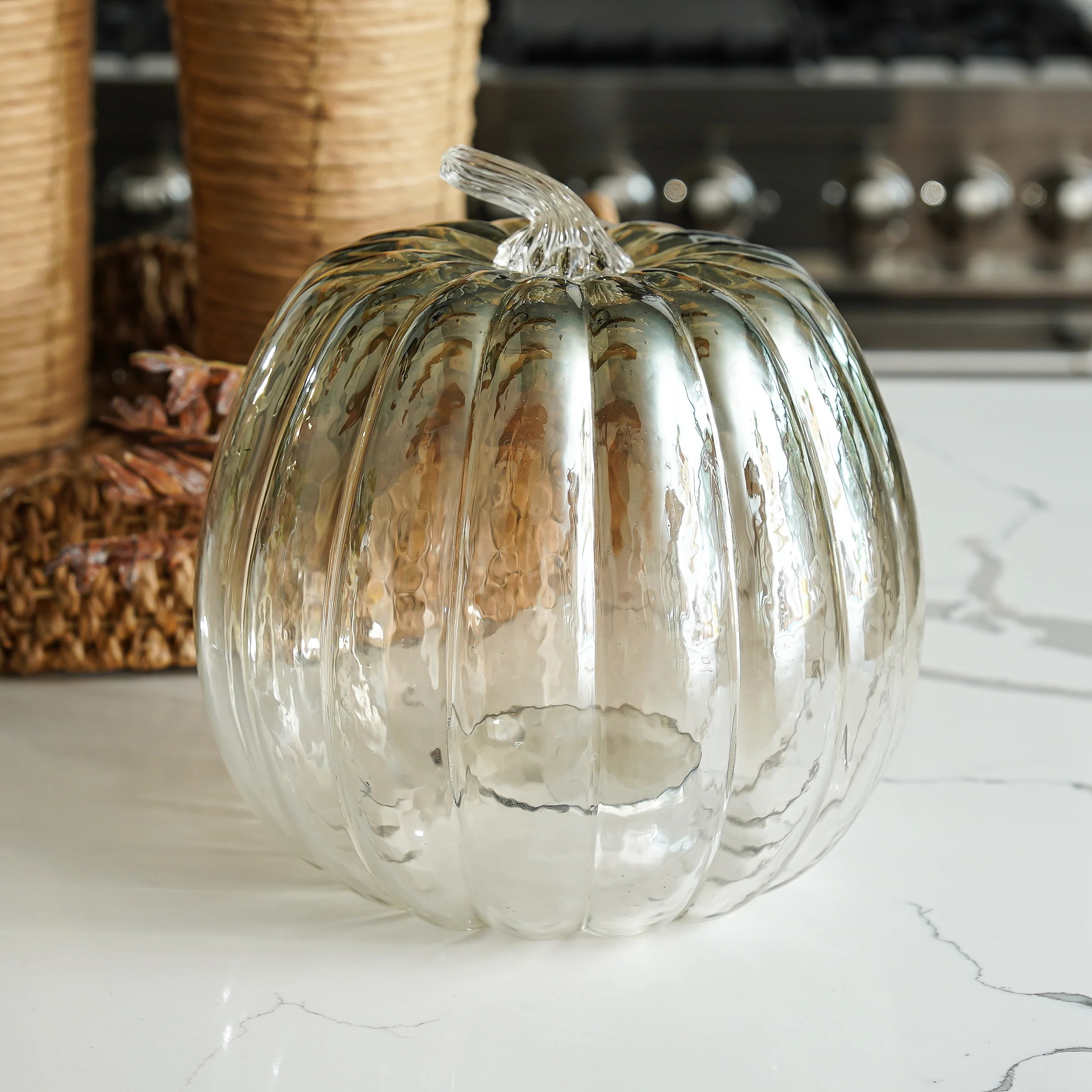 Large Glass Pumpkin Cloche | MJHome
