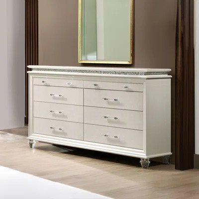 Singleton 6 Drawer 63.62" W Solid Wood Double Dresser | Wayfair North America