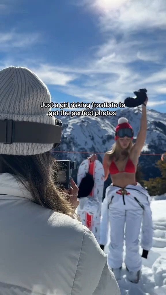 Just a girl risking frost bite for the perfect photos!! Love this red bikini top & white ski suit! ❤️ 

winter fashion, snow outfit, chic style, trendy fashion, outfit inspo, ootd, ski outfit, ski jacket, cute ski outfit 

#LTKSeasonal #LTKStyleTip