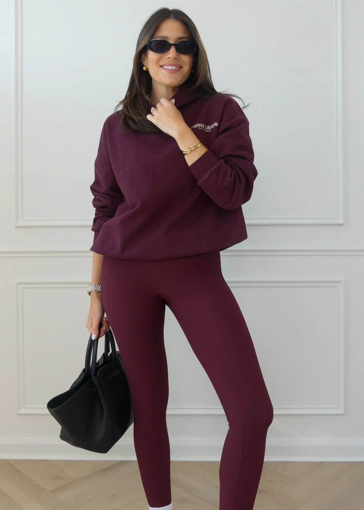 ADJUSTABLE HEM HOODIE - BORDEAUX | WAT The Brand