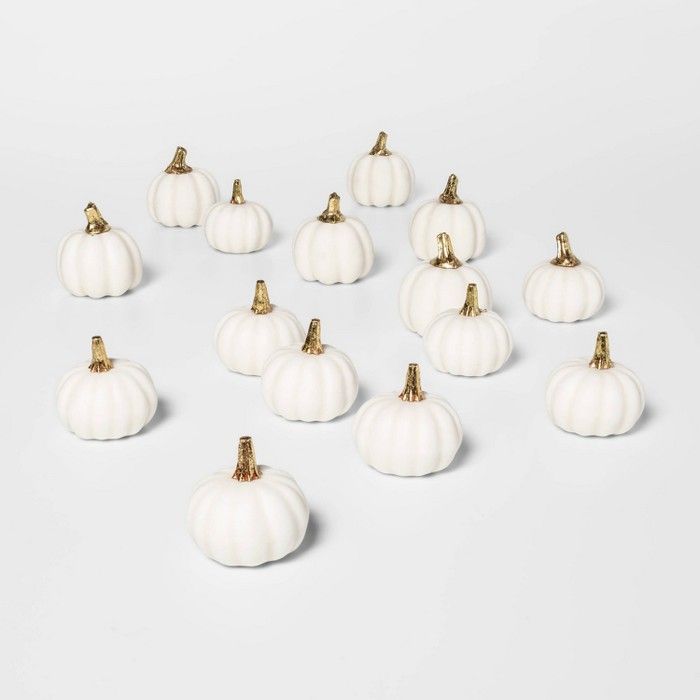 Decorative Foam Pumpkin Vase Filler White/Gold - Threshold™ | Target