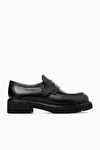 CHUNKY LEATHER PENNY LOAFERS - BLACK - COS | COS (EU)