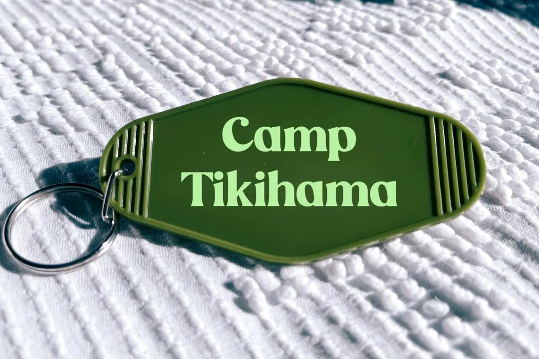Camp Tikihama, Retro Motel Keychain, Cute Motel Keychains, Shawn Spencer, Cute Gifts, Shawn and G... | Etsy (US)