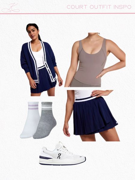 Tennis outfit or pickleball outfit idea! 

Black skirt, tennis skirt, tennis skirt, tennis outfits, summer outfit, sneakers, workout tank, sweater cardigan, workout outfit, tennis outfit idea, tennis skort 

#LTKActive #LTKFindsUnder100 #LTKOver40