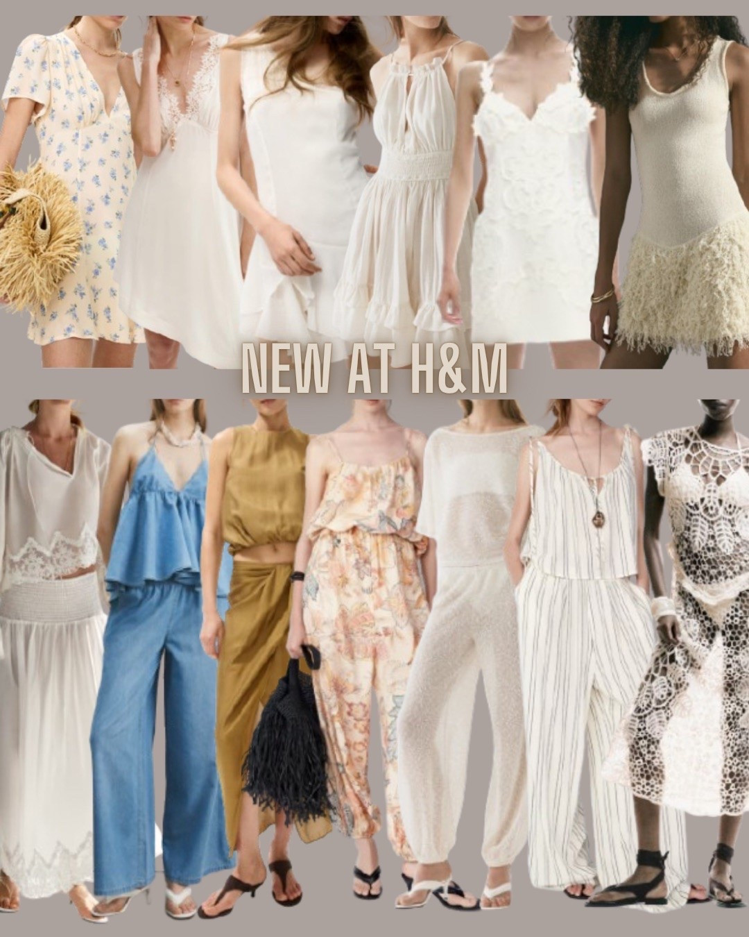 H&M fashion
Resort wear
Resort set
Vacation outfit
Swimsuit cover up
Matching set
Two piece set
White dress