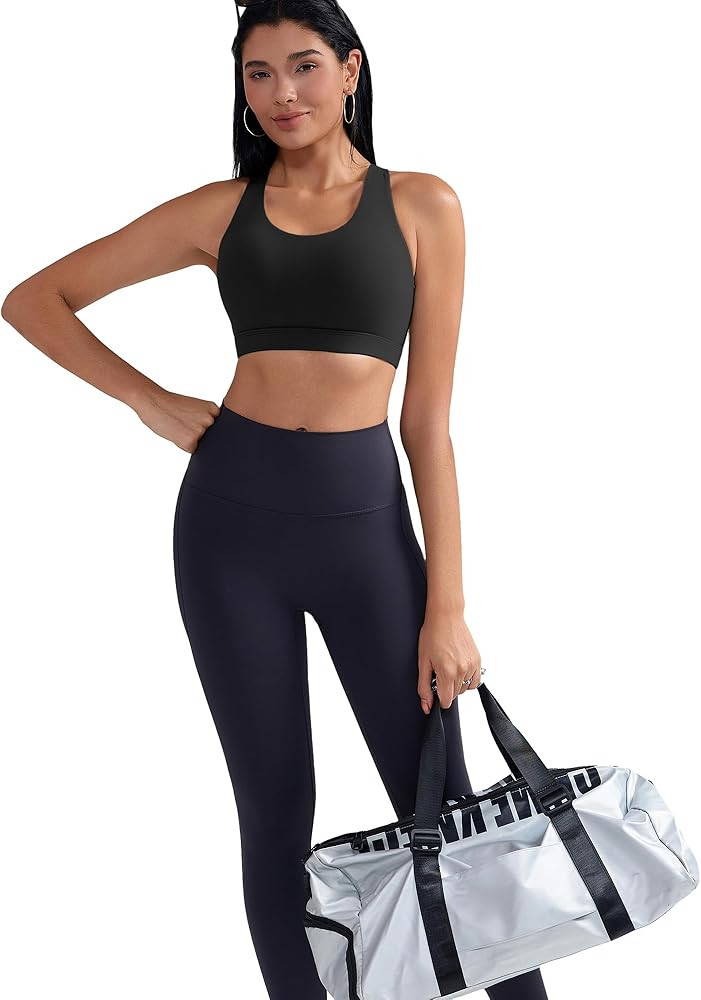 RUNNING GIRL Sports Bras for Women,Padded Strappy Sports Bras Criss-Cross Back Medium Support Spo... | Amazon (US)