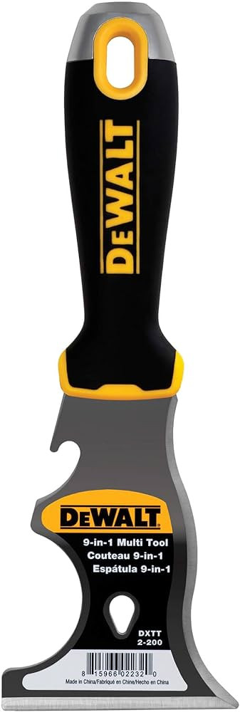 DEWALT 9-in-1 Painter's Tool | Straight Scraper, Curved Scraper, Gouger, Roller Cleaner, Can Open... | Amazon (US)