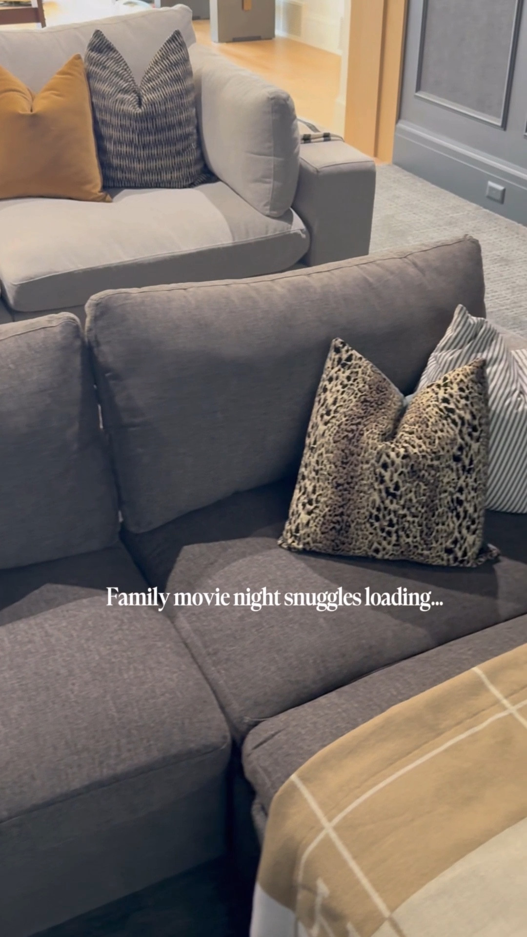 Huge modular sofas. So comfy and have built in storage underneath. I did the5 seat configuration with ottomans in the front sofa. So comfy to snuggle and watch a movie. Stain resistant! Kid friendly. 
Dark fabric : Graphite grey 
Light fabric: heather gray 

#LTKHome #LTKSaleAlert