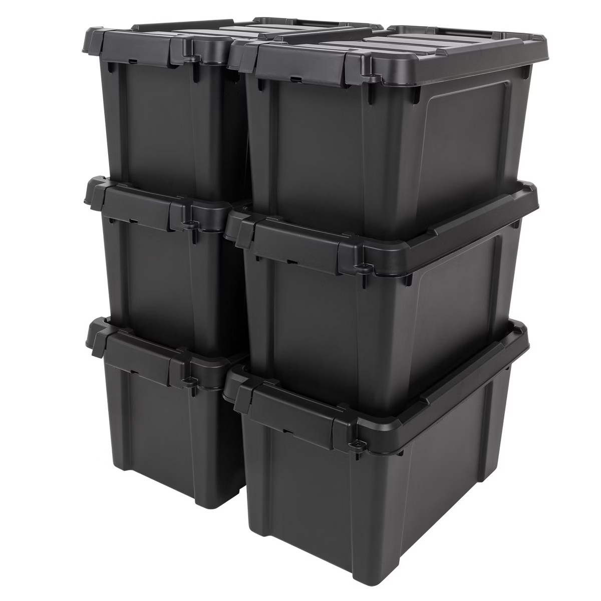 IRIS USA Lockable Heavy Duty Plastic Storage Bins Container with Lids and Secure Latching Buckles | Target