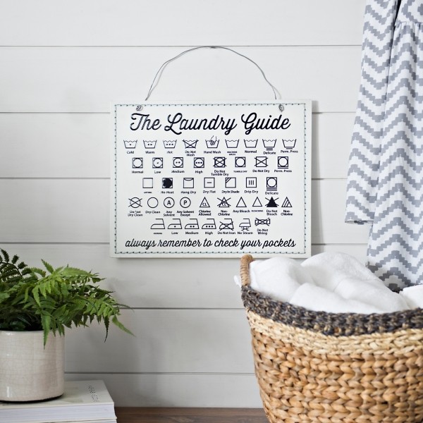 Laundry Guide Metal Wall Plaque | Kirklands | Kirkland's Home