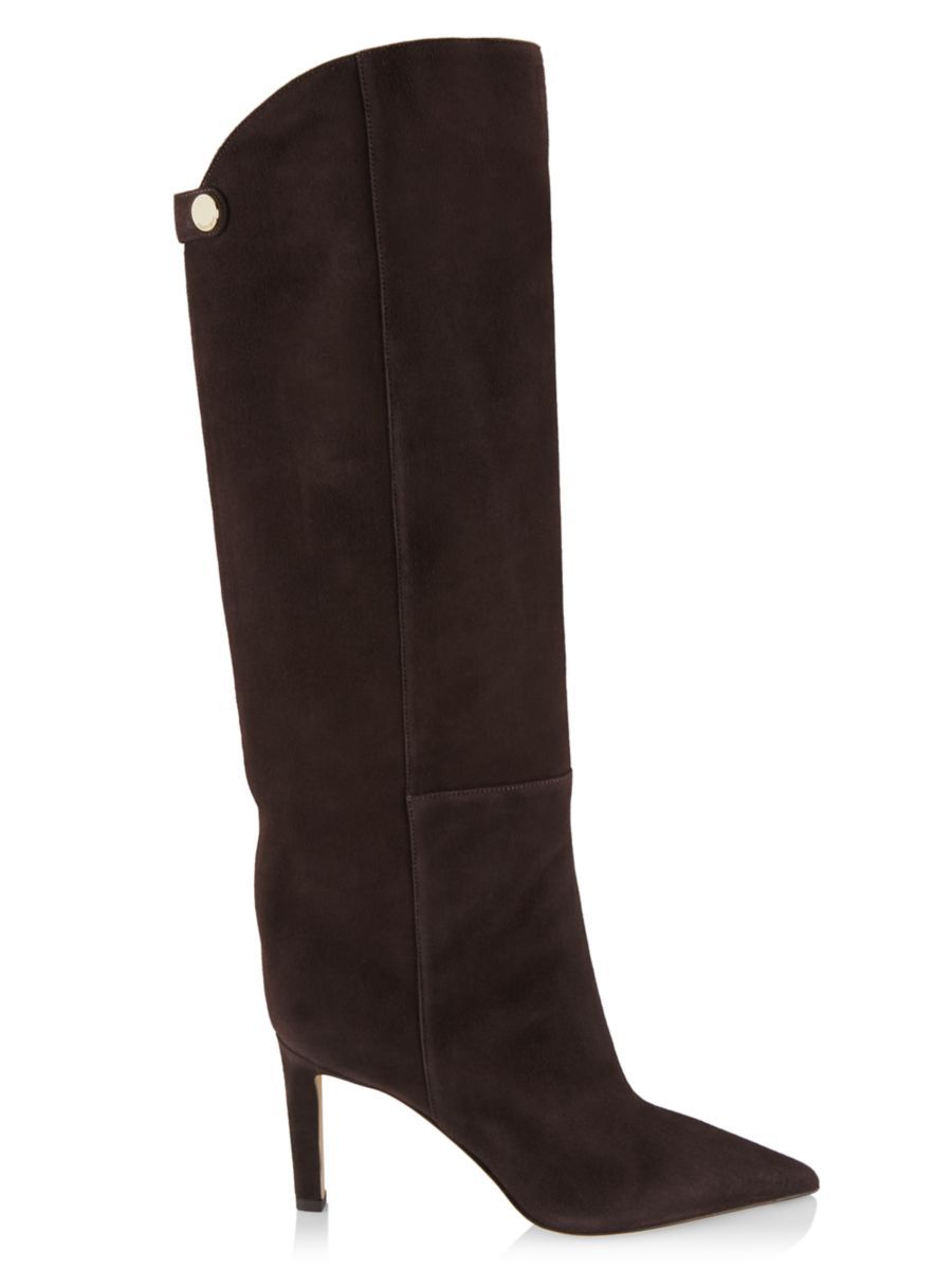 Jimmy Choo Alizze 85MM Leather Knee-High Boots | Saks Fifth Avenue