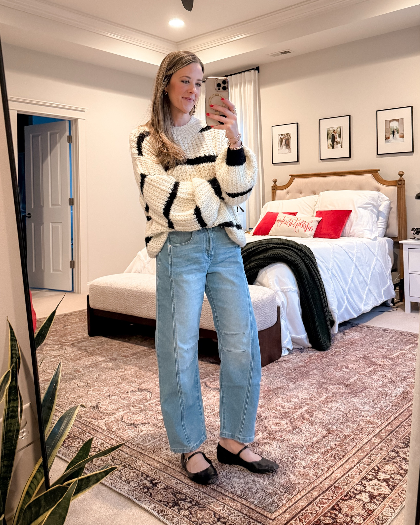 A cozy classic you’ll want to wear on repeat 🤍 This Amazon striped sweater (S) is one of those budget-friendly finds that feels high-end in person — thick, soft, and perfectly oversized. Paired it with my Abercrombie & Fitch Barrel Jeans (size 2, true to size) for that effortless, relaxed winter look.

Perfect for coffee runs, errands, or cozy weekends at home.

#AmazonFinds #AbercrombieJeans #ClassicStyle #LTKWinterStyle #CapsuleWardrobe #QuietLuxury #MomOutfits #LinenAndLightCo #LTKFinds #CasualWinterOutfit #EverydayStyle #AmazonFashion #WinterCapsuleWardrobe


#LTKFindsUnder50 #LTKootd