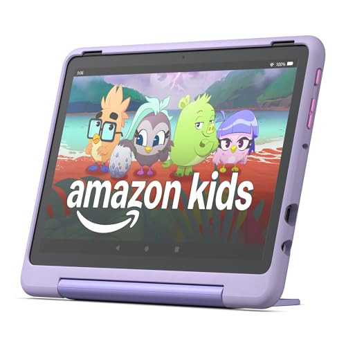 Amazon Fire HD 10 Kids Pro tablet, ages 6-12. Bright 10.1" HD screen, includes ad-free content, r... | Amazon (US)