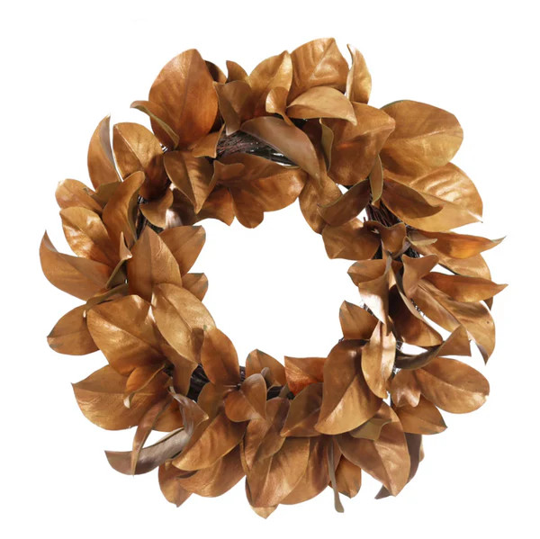 Gold Magnolia Wreath | Fig and Dove