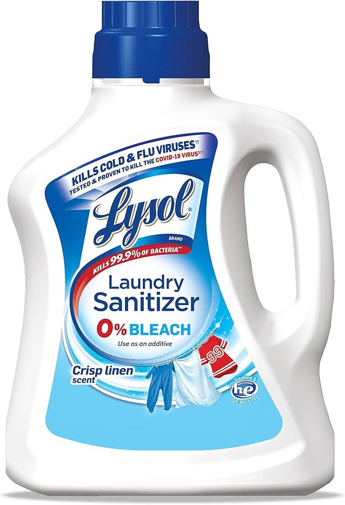 Lysol Laundry Sanitizer Additive, Bacteria-Causing Laundry Odor Eliminator, 0% Bleach Laundry San... | Amazon (US)