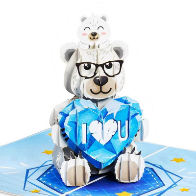 Paper Love 3D Best Dad Bear Pop Up Father's Day Card, Gift for Dad, Husband, Son, Anyone - 5" x 7" Cover - Includes Envelope and Note Tag | Target