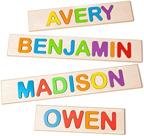 Fat Brain Toys Wooden Personalized Name Puzzle - Flat Rate up to 9 Letters Early Learning Toys fo... | Amazon (US)