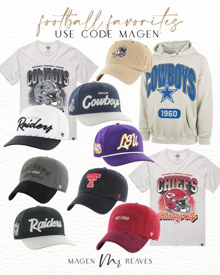 Any of my sports hats are from ‘47 brand! They are just the best and super high quality. Use my code MAGEN for 10% off your purchase!! 

NFL GAME DAY - FOOTBALL GAME DAY

#LTKfamily #LTKSeasonal #LTKGiftGuide