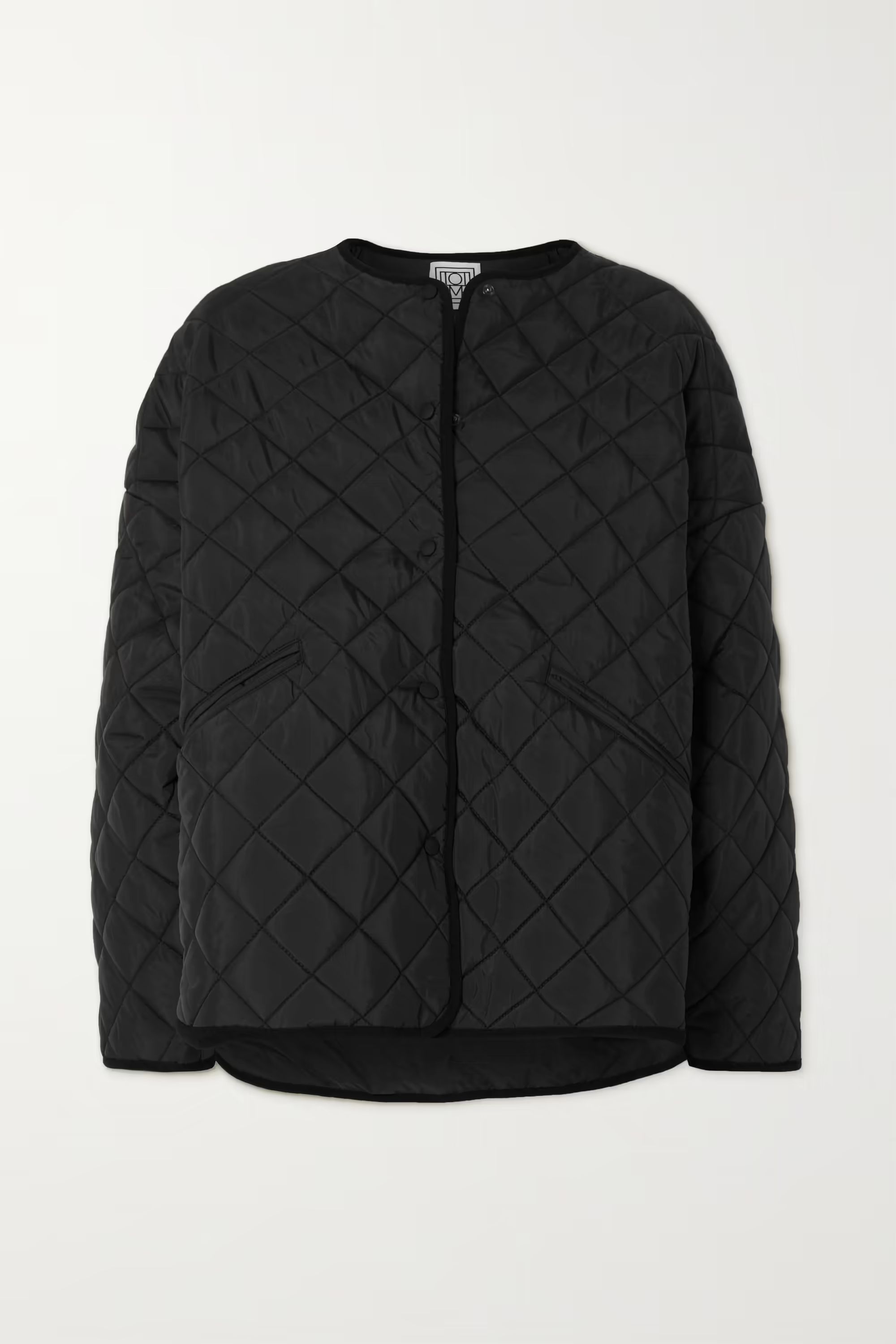 Black Quilted recycled shell jacket | TOTÊME | NET-A-PORTER | NET-A-PORTER (UK & EU)