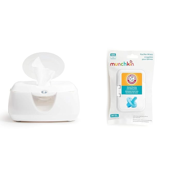 Munchkin® Warm GlowTM Wipe Warmer with Night Light Bundle - Includes Wipe Warmer and 36 Pacifier... | Amazon (US)