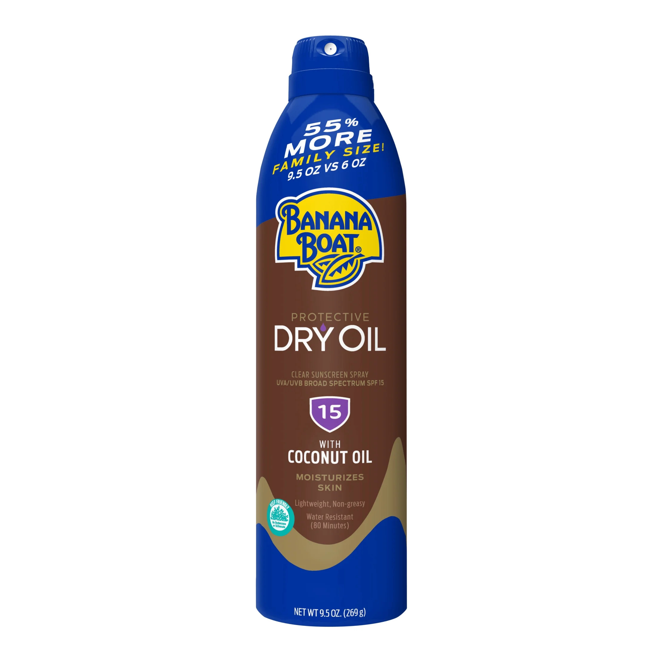 Banana Boat Dry Oil Sunscreen Spray, SPF 15, 9.5 oz | Walmart (US)