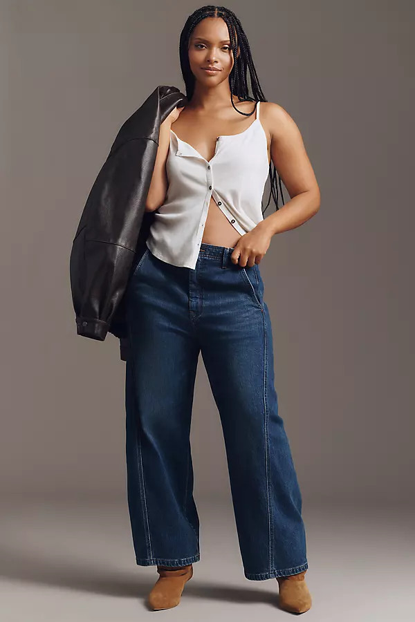 The Lex High-Rise Relaxed Tapered Jeans by Pilcro | Anthropologie (US)