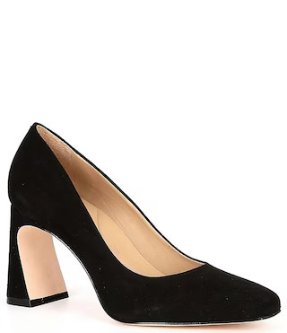 Antonio Melani Ellery Suede Flared Heel Pumps | Dillard's | Dillard's