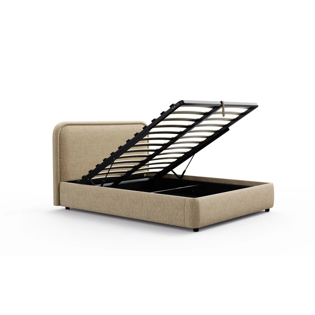 Premium Upholstered Lift-Up Storage Bed, Performance Fabric, Gurvan | Wayfair North America