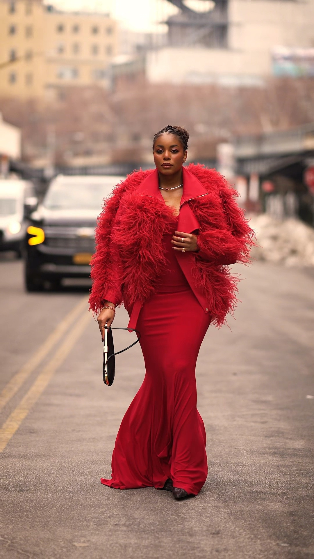 Statement monochromatic outfit for nyfw ♥️ wearing the most fab feather jacket along with a matching red maxi dress. Such a good look for your next night out! … For more links to gallery wall, date night outfits, winter denim, sunday hoodie, vacation outfits beach, work outfits, resort wear, winter outfits women, business casual, follow me on LTK! ✨

#LTKootd #LTKgrwm #LTKSeasonal