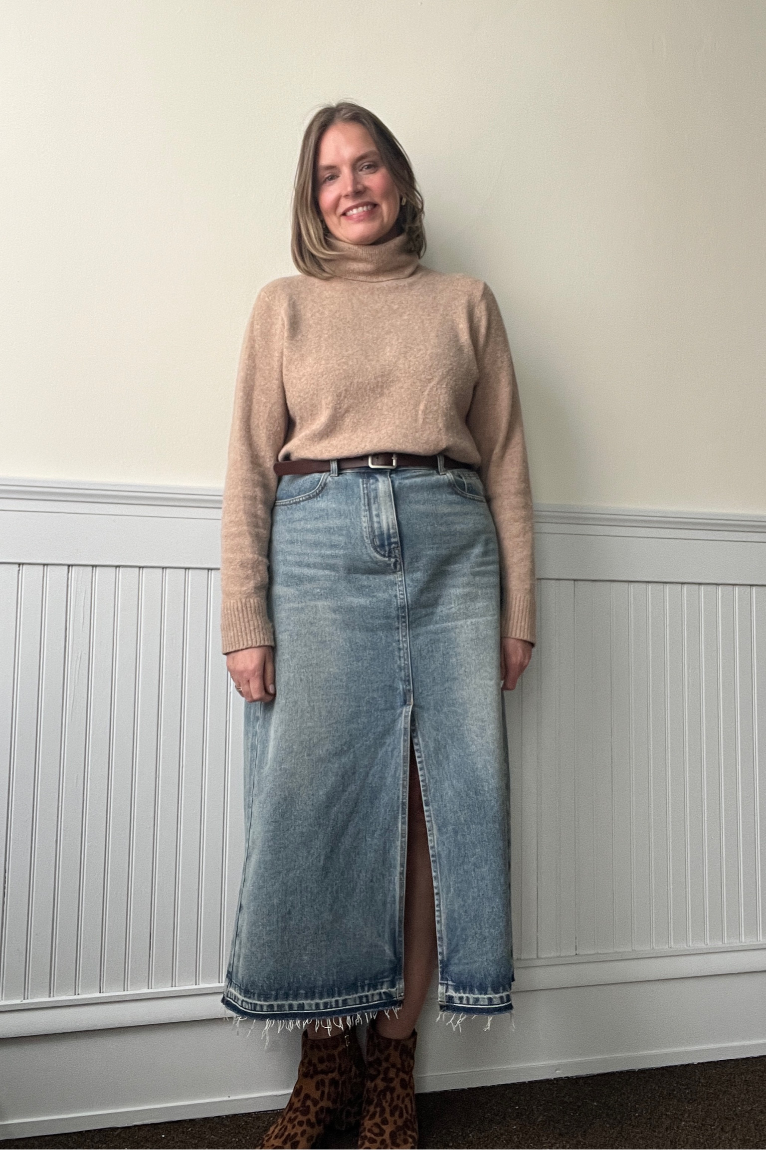 Fall sweater, skirt and fun boots 

#LTKover40 #LTKmidsize #LTKSeasonal