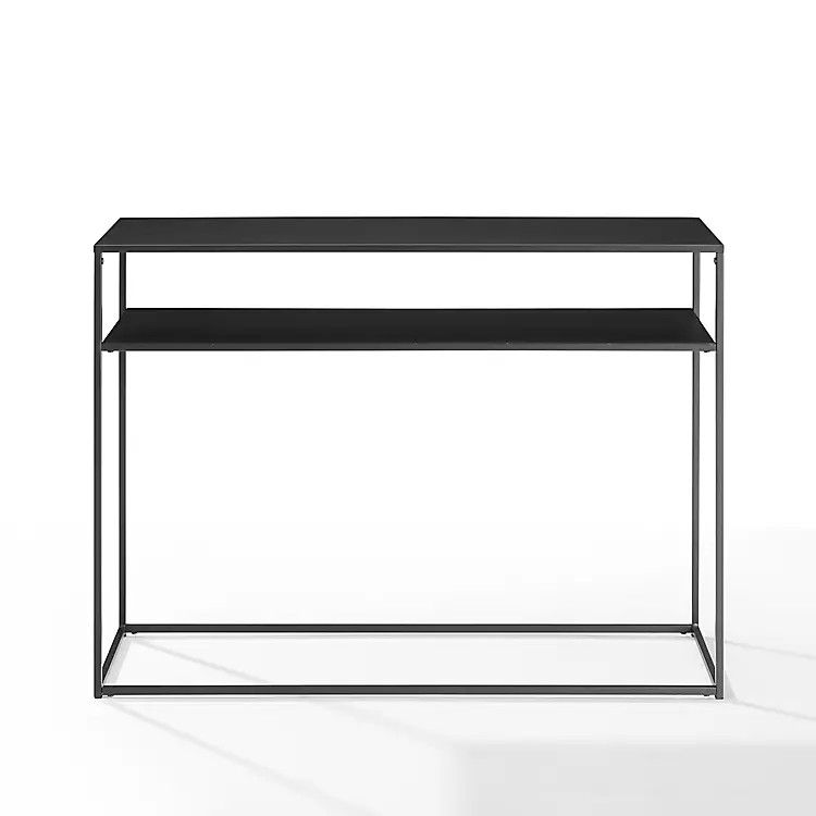 Blake Simple Black Metal Console Table | Kirkland's Home