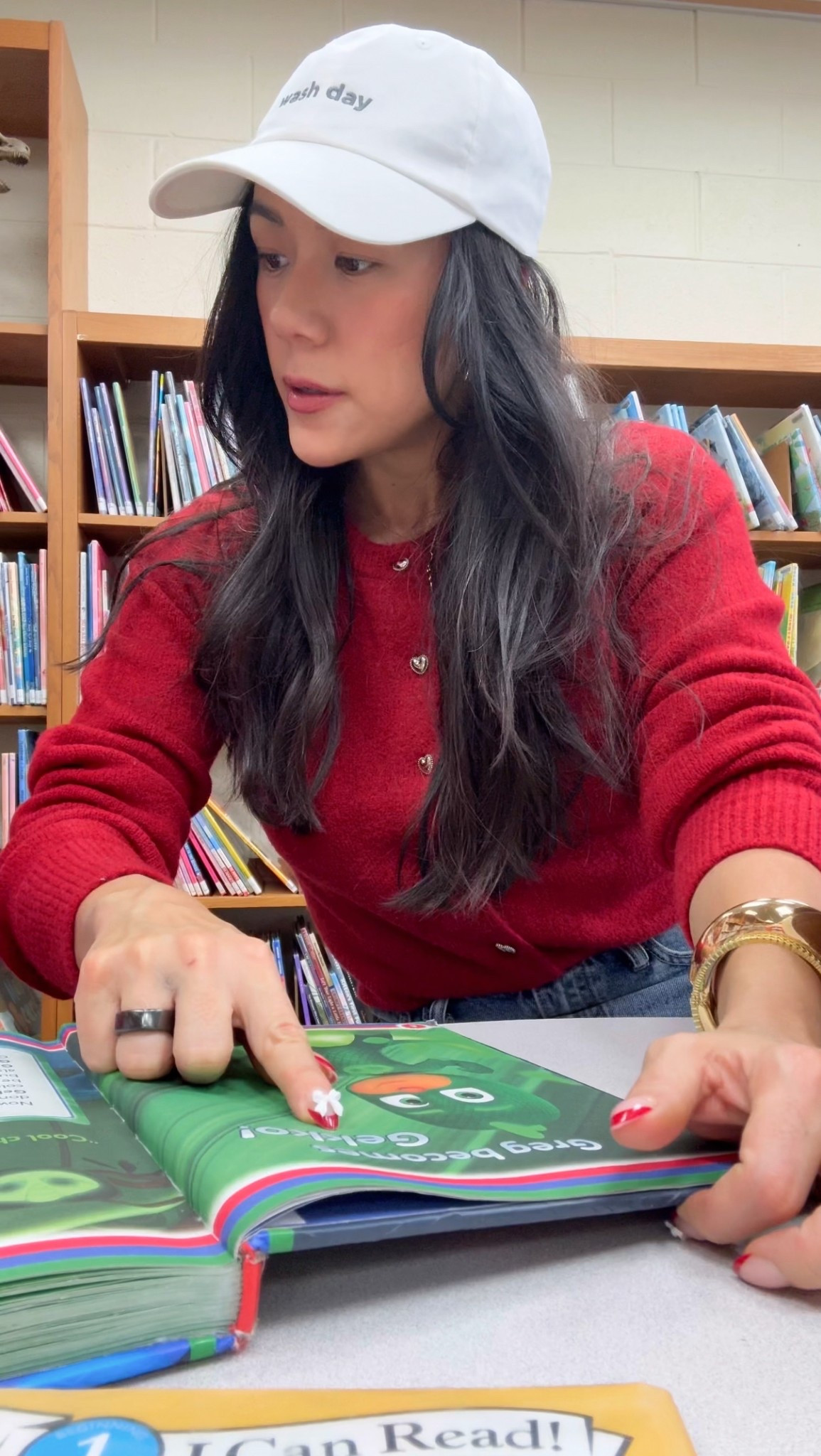 Sweater is S and TTS. Perfect with a white tee underneath. 