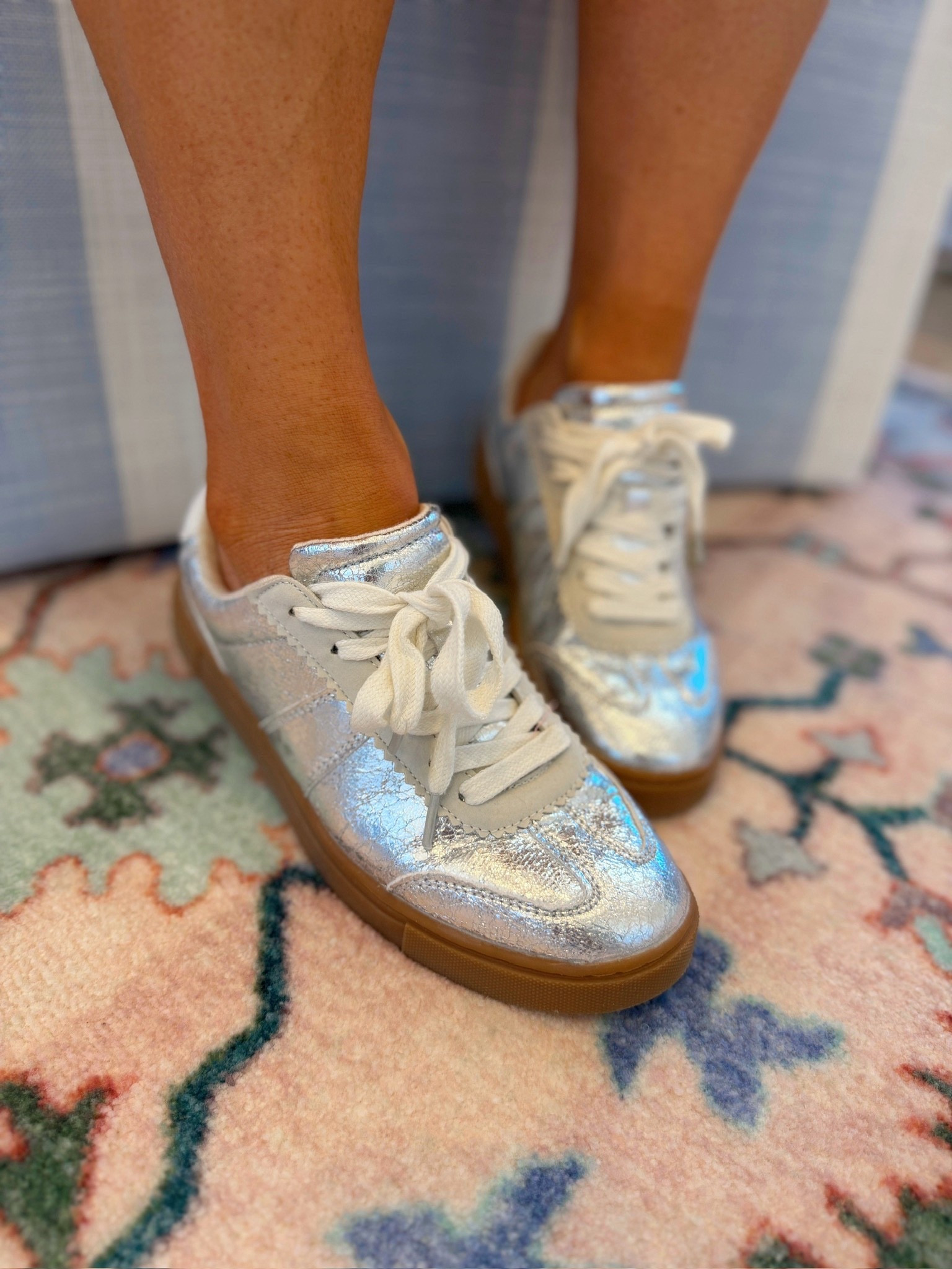 silver sneakers, metallic casual shoes, trendy women’s sneakers, sneaker style, everyday sneakers, metallic style 

#LTKSeasonal #LTKootd #LTKGiftGuide