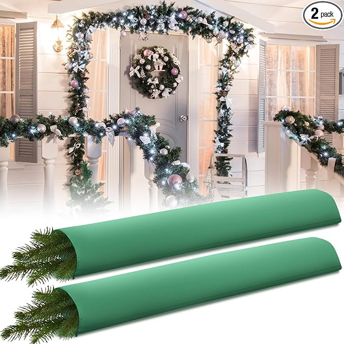 2PCS Christmas Garland Storage Bag, Large 420D Thickened Oxford Polyester Drawstring Storage Cont... | Amazon (US)