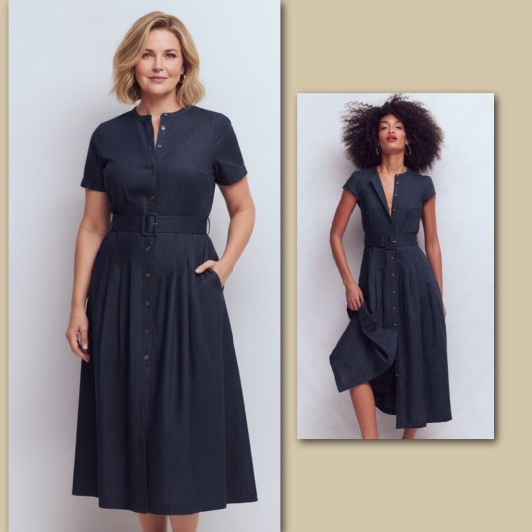 Simple and understated shirt dress