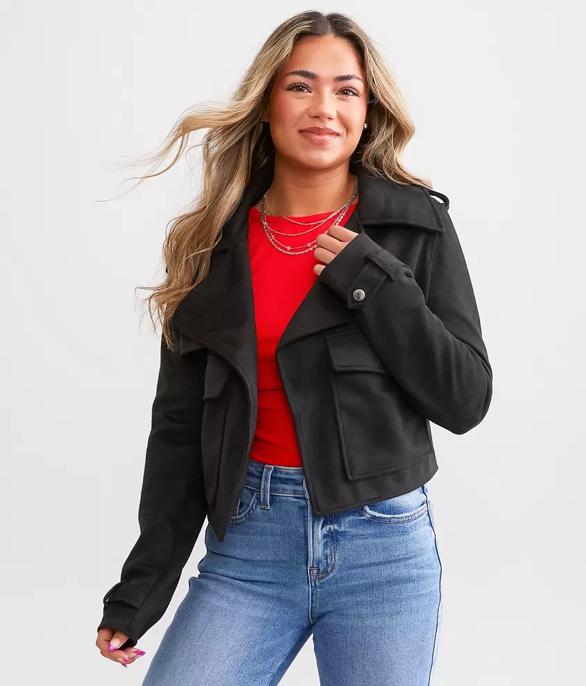 Faux Suede Jacket | Buckle