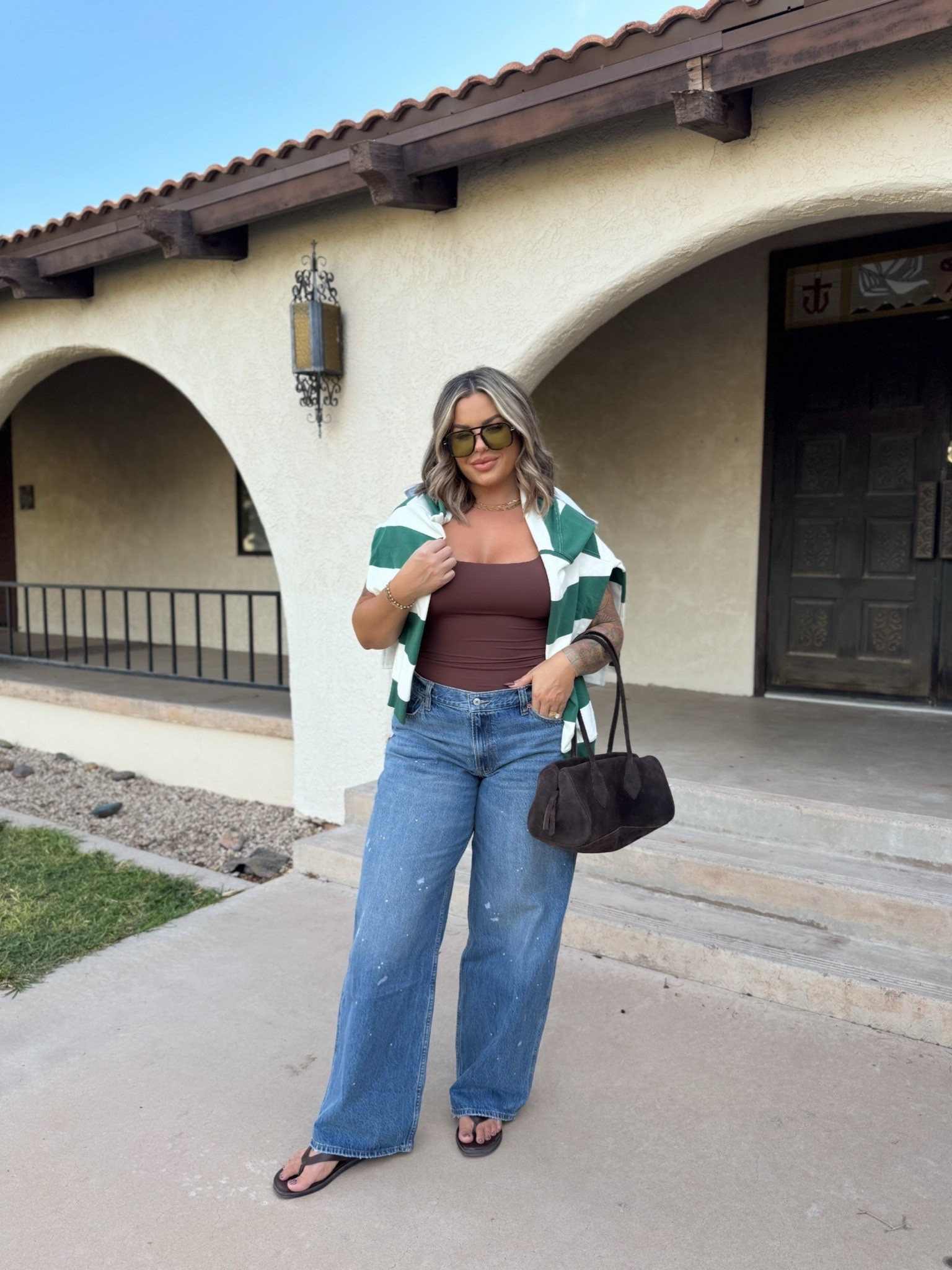 Summer to fall outfit idea 

Jeans I sized up to 32L for baggy fit. The jeans are not super low rise like we used to wear in high school they fit more like a mid rise. The waist does have gapping since I sized up but I like the fit on the legs better. 
Tank L 
Sweater L 
Necklaces use code shayna10 to save $ 


Follow my LTK @shaynaslife on the @shop.LTK app to view this post and get my exclusive app-only content!

#liketkit 
@shop.ltk
https://liketk.it/5lOmW

#LTKFindsUnder50 #LTKFindsUnder100 #LTKStyleTip