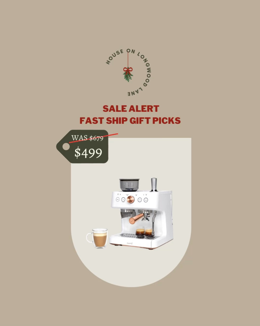 Christmas is around the corner. Save 27% OFF the Cafe Bellissimo Espresso Machine! Arrives before Christmas.

#LTKHoliday #LTKsalealert #LTKSeasonal