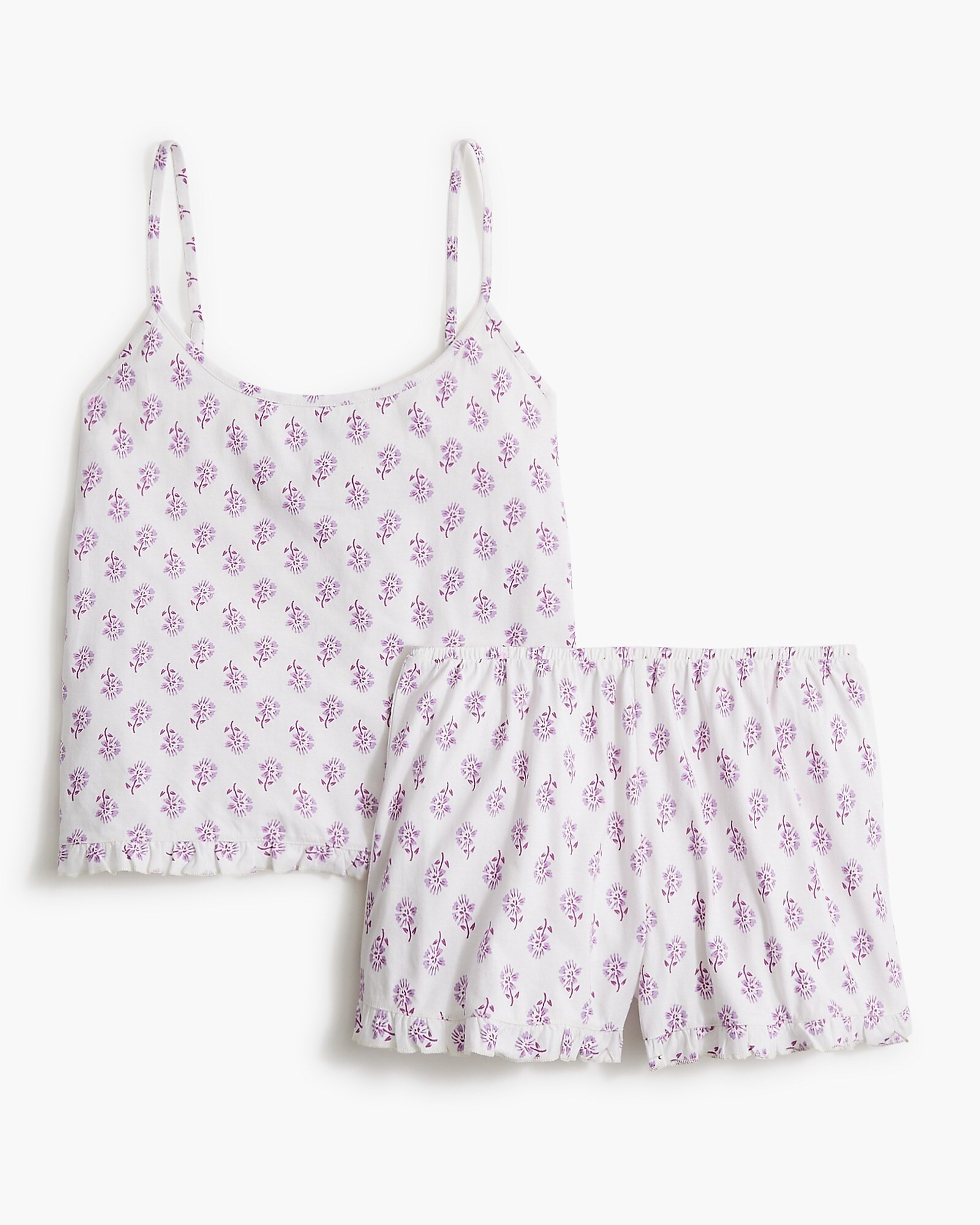 Knit ruffle pajama set | J.Crew Factory