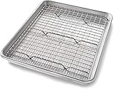 USA Pan 1607CR Bakeware Extra Large Sheet Baking Pan and Bakeable Nonstick Cooling Rack Set, XL, ... | Amazon (US)