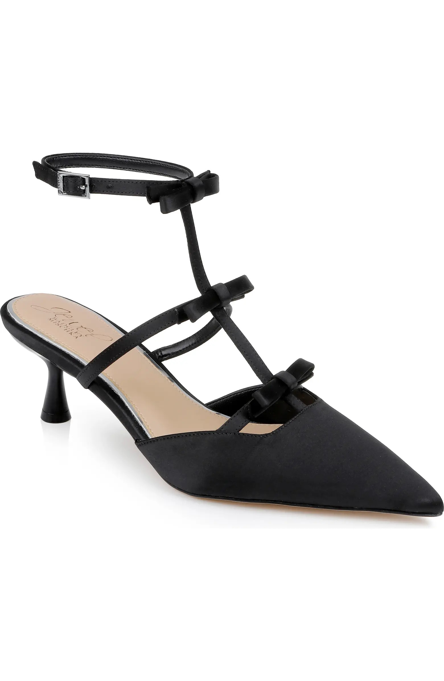 Elisabetta Ankle Strap Pointed Toe Kitten Heel Pump (Women) | Nordstrom