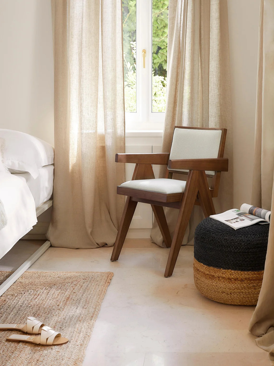 Upholstered Dining Chair with Armrests | Westwing UK